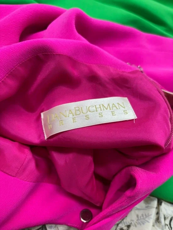 Vintage Dana Buchman Pink Silk Column Maxi Dress - Picture 8 of 8